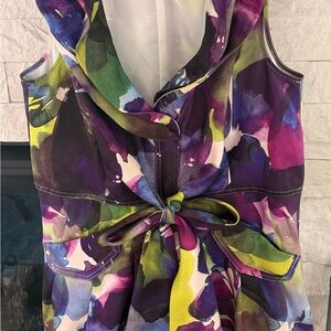 Samuel Dong Multicolor Sleeveless Dress